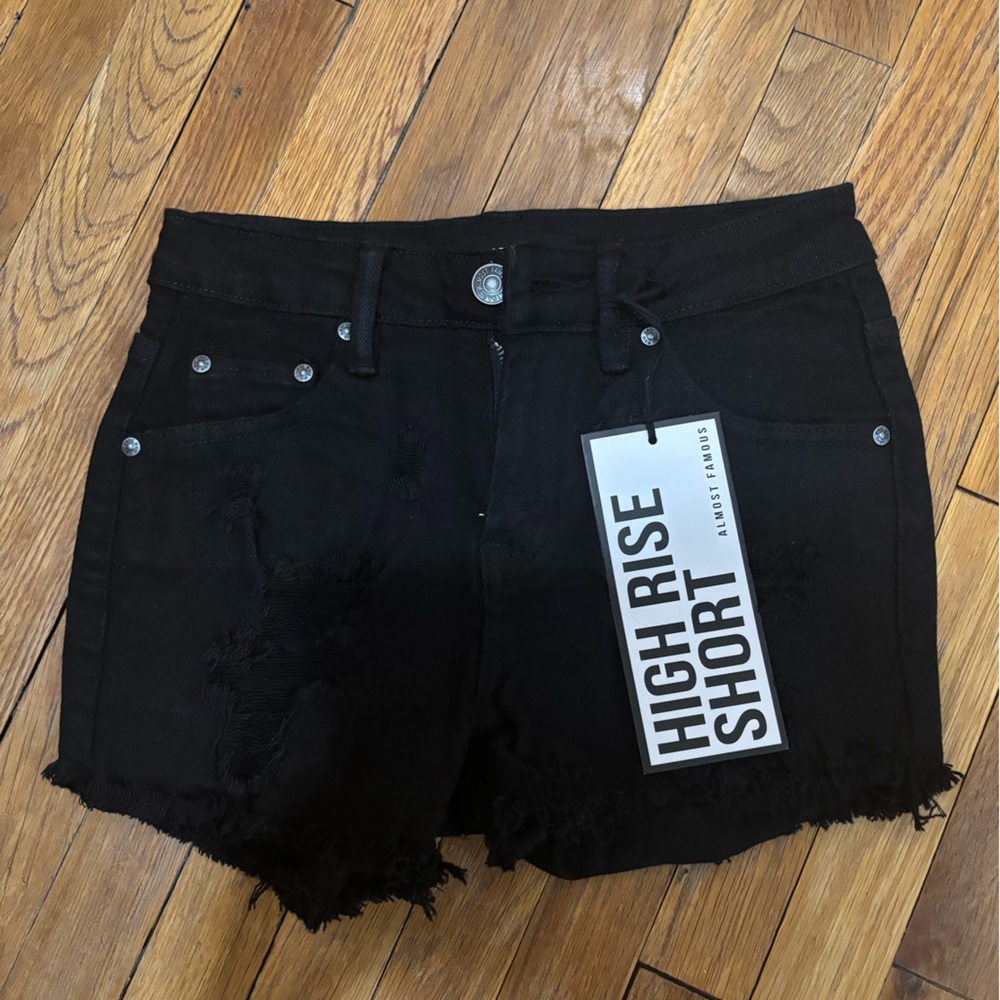 Almost famous Black High Rise Denim Shorts